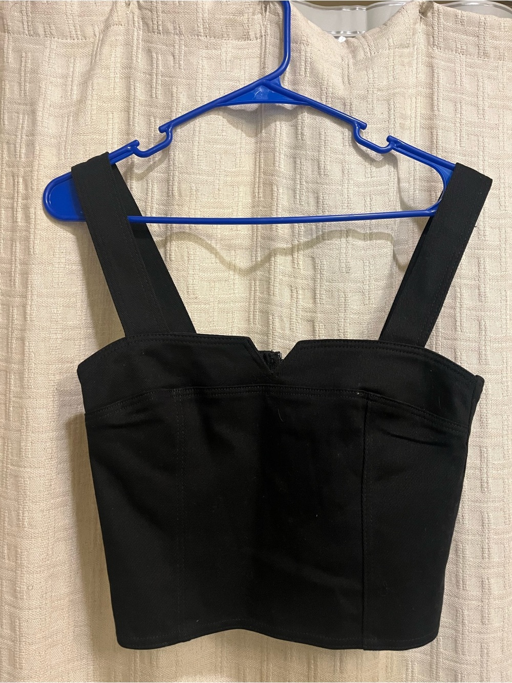 H&M Black Cropped Denim Tank Top